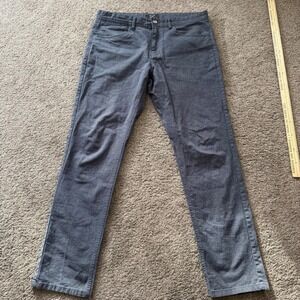 RW & CO Mens Slim Fit Dark Grey Textured Dress Pants Size 33x32